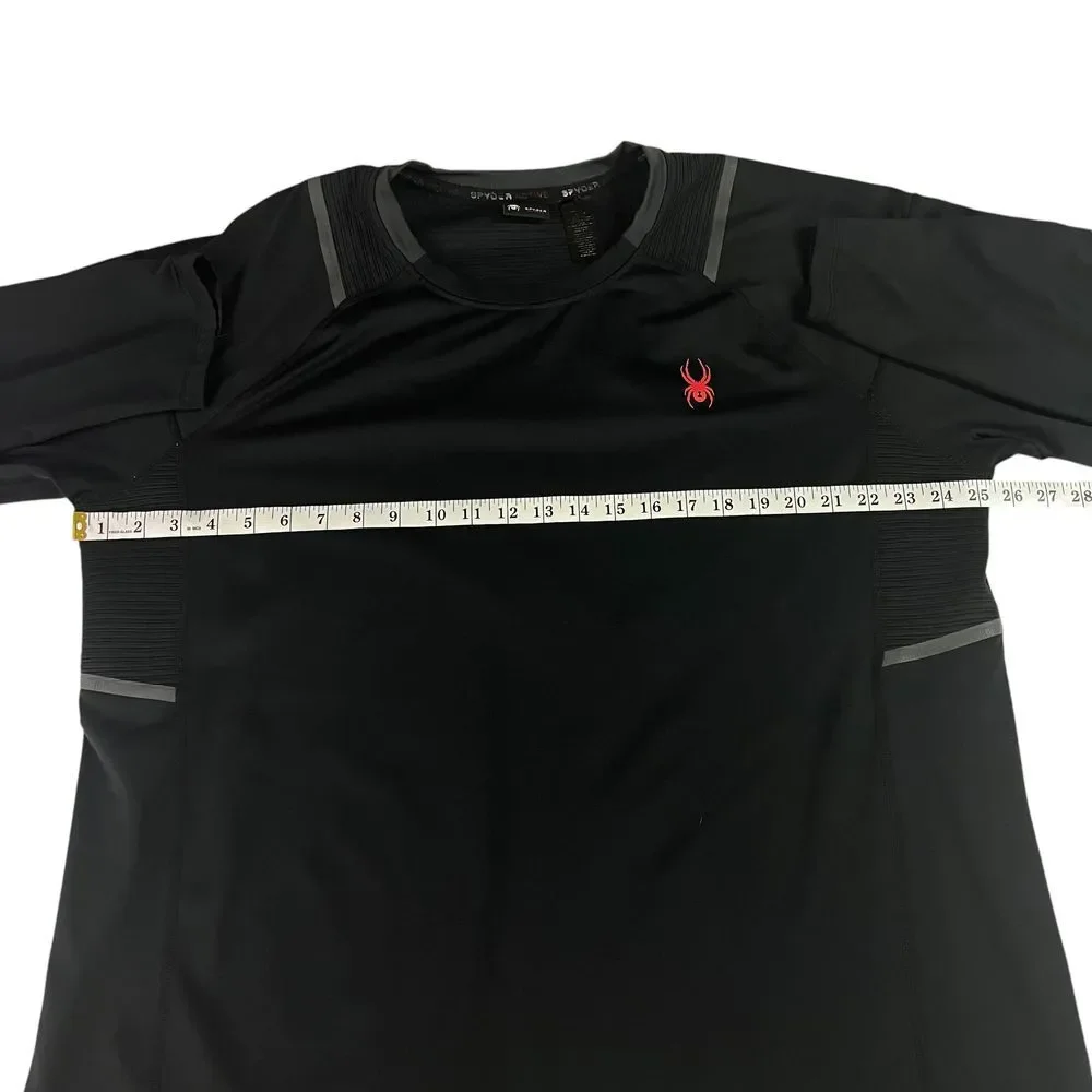 Spyder Active Black Pro Web Long Sleeve Crew Neck Shirt‎ Mens Size XXL